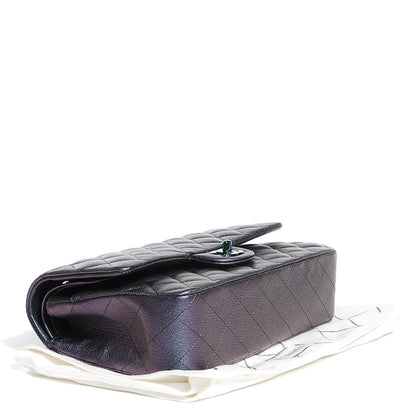 Chanel Iridescent Goatskin Quilted Medium Flap Purple 4 of 9