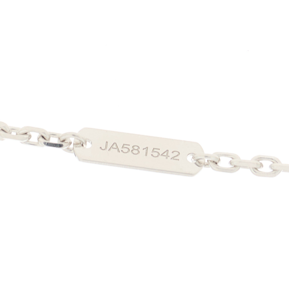 18K White Gold Mother of Pearl Magic Alhambra Pendant Necklace
