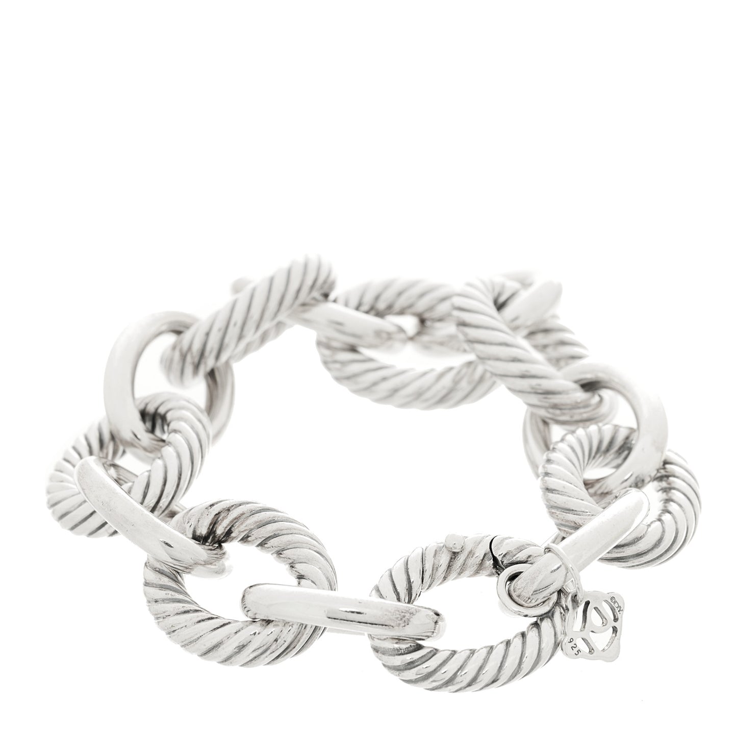 Sterling Silver 17mm Extra Large Oval Link Bracelet