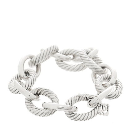 David Yurman Sterling Silver 17mm Extra Large Oval Link Bracelet 2 of 3