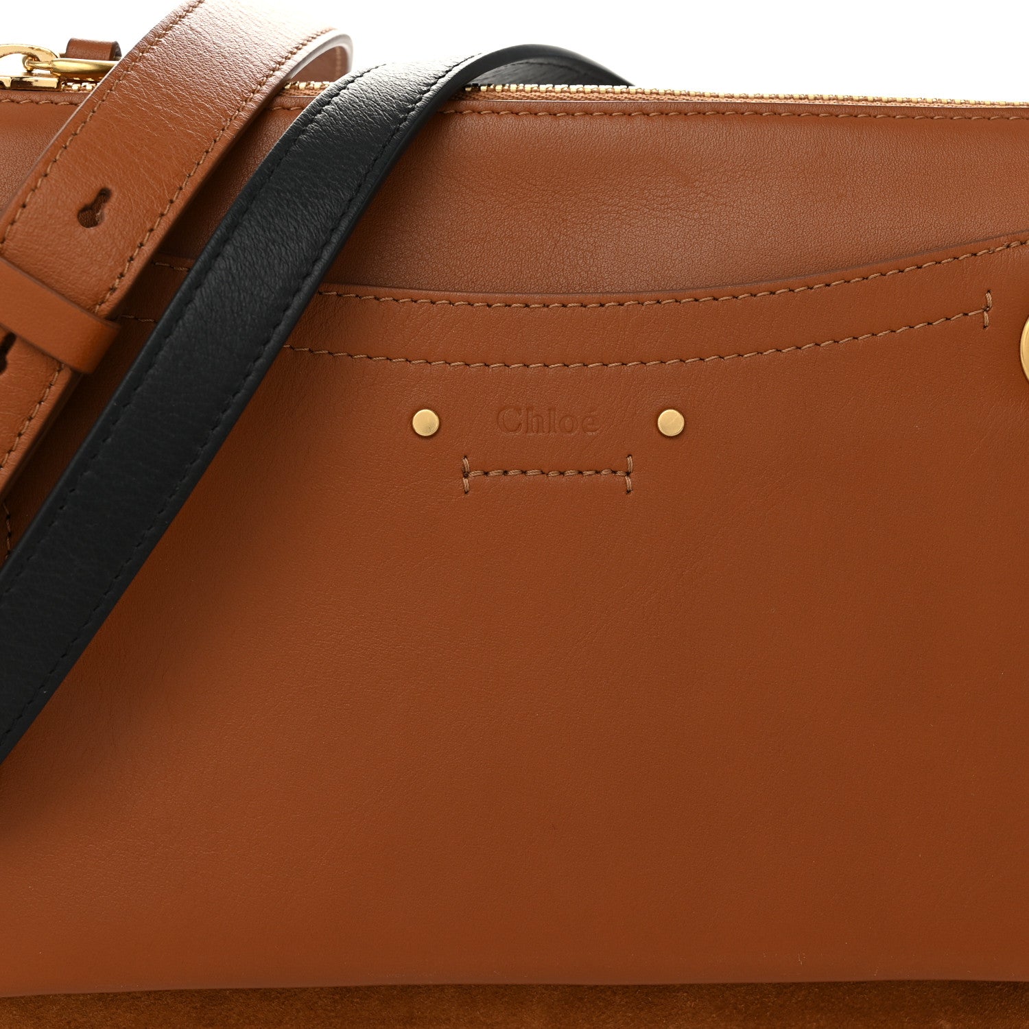 Chloe Calfskin Suede Small Roy Bag Caramel 8 of 10