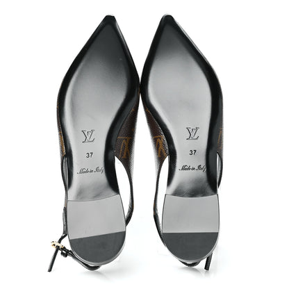Louis Vuitton Patent Monogram Cherie Slingback Ballerina Flats 37 5 of 8