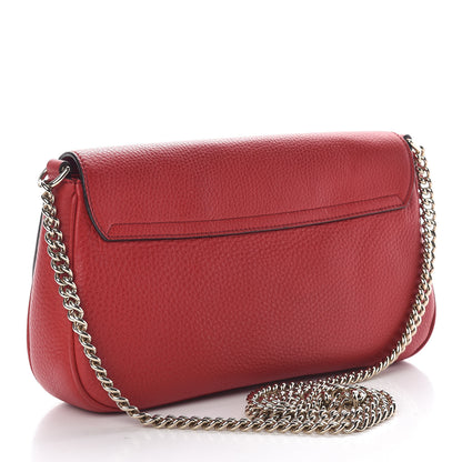 Gucci Pebbled Calfskin Medium Soho Flap Crossbody Red 3 of 11