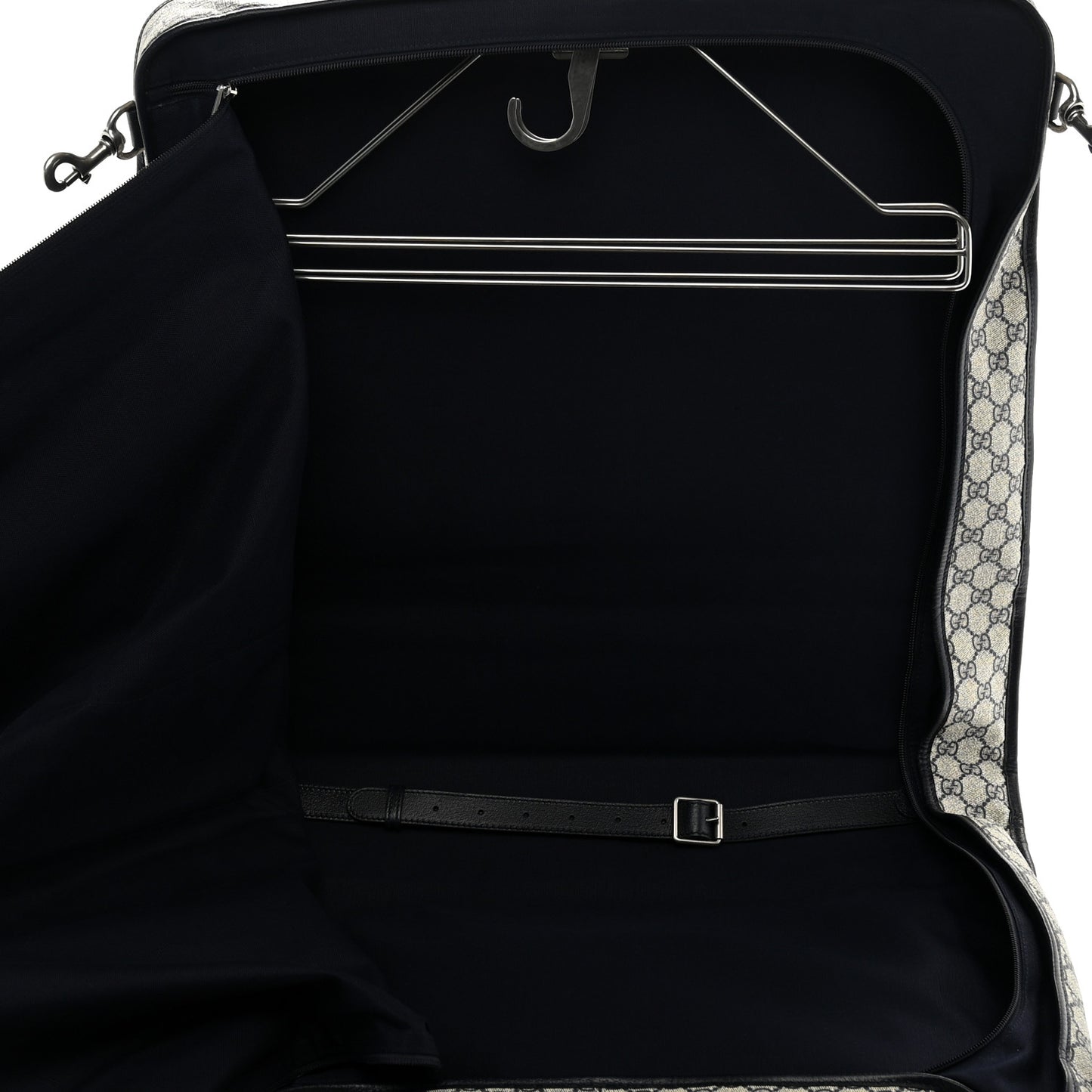 GG Supreme Monogram Web Savoy Garment Bag Beige Blue
