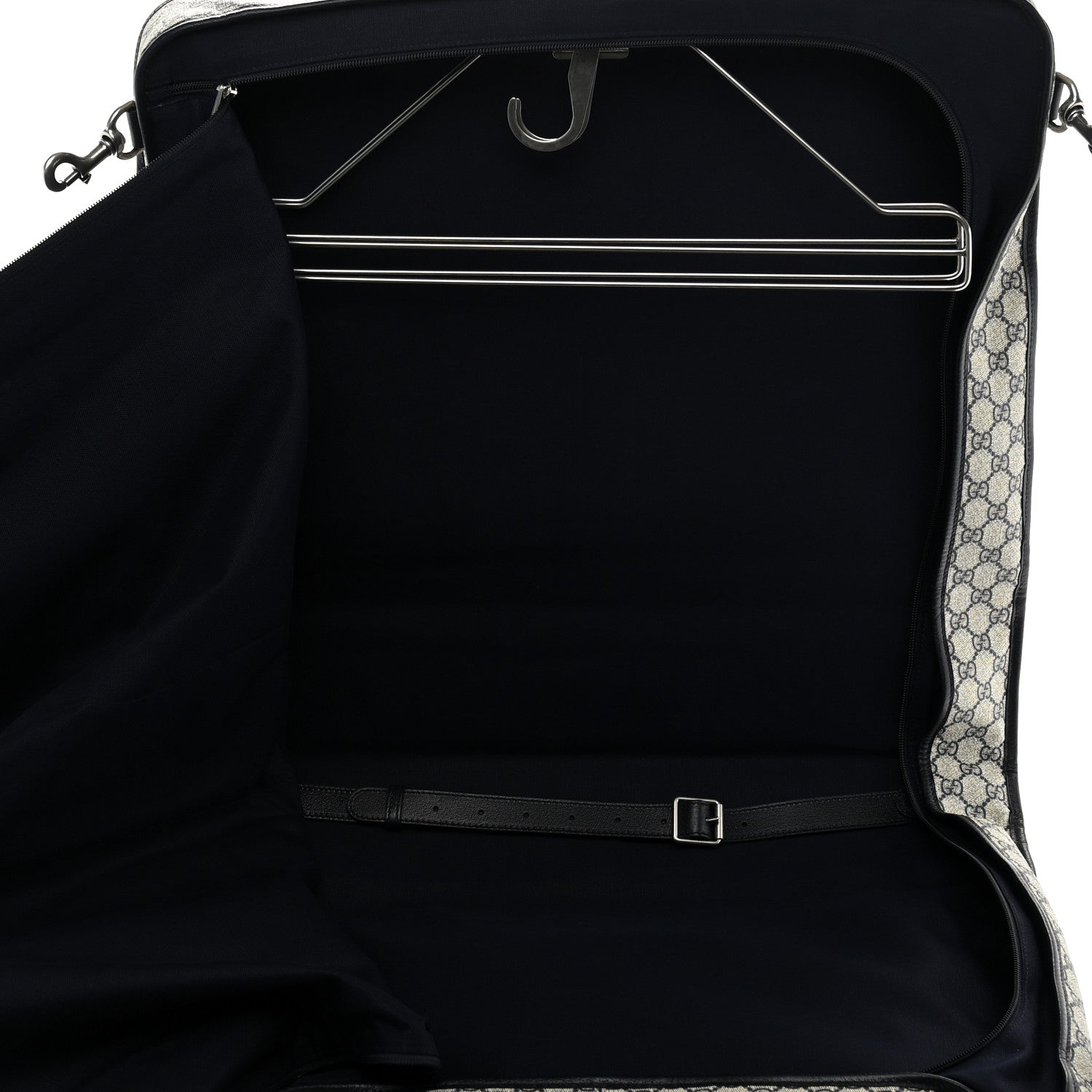 Gucci GG Supreme Monogram Web Savoy Garment Bag Beige Blue 7 of 7