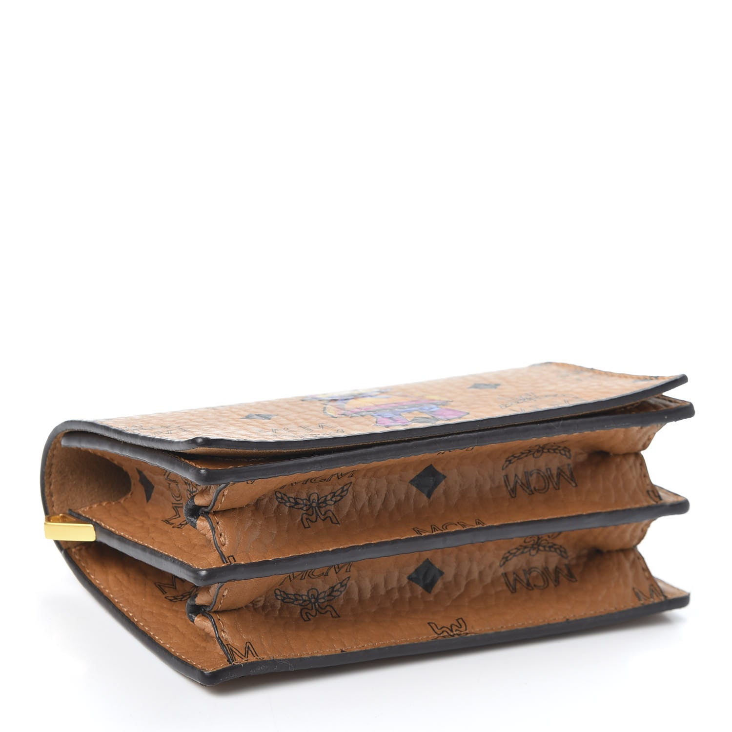 MCM Visetos Mini Rabbit Crossbody Bag Cognac 3 of 8