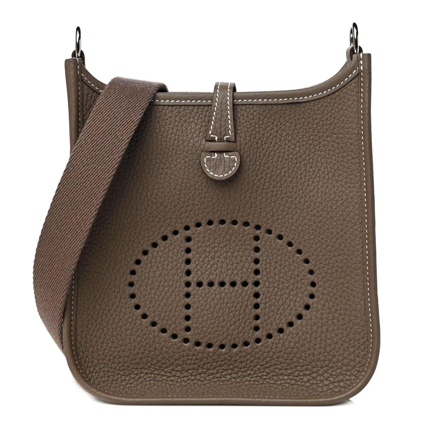 Hermes Taurillon Clemence Evelyne TPM Etoupe 1 of 12