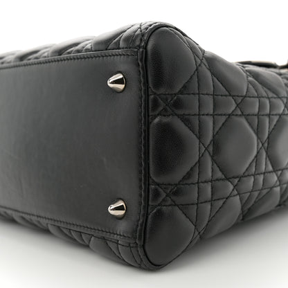 Christian Dior Lambskin Cannage Medium Lady Dior Black 10 of 10