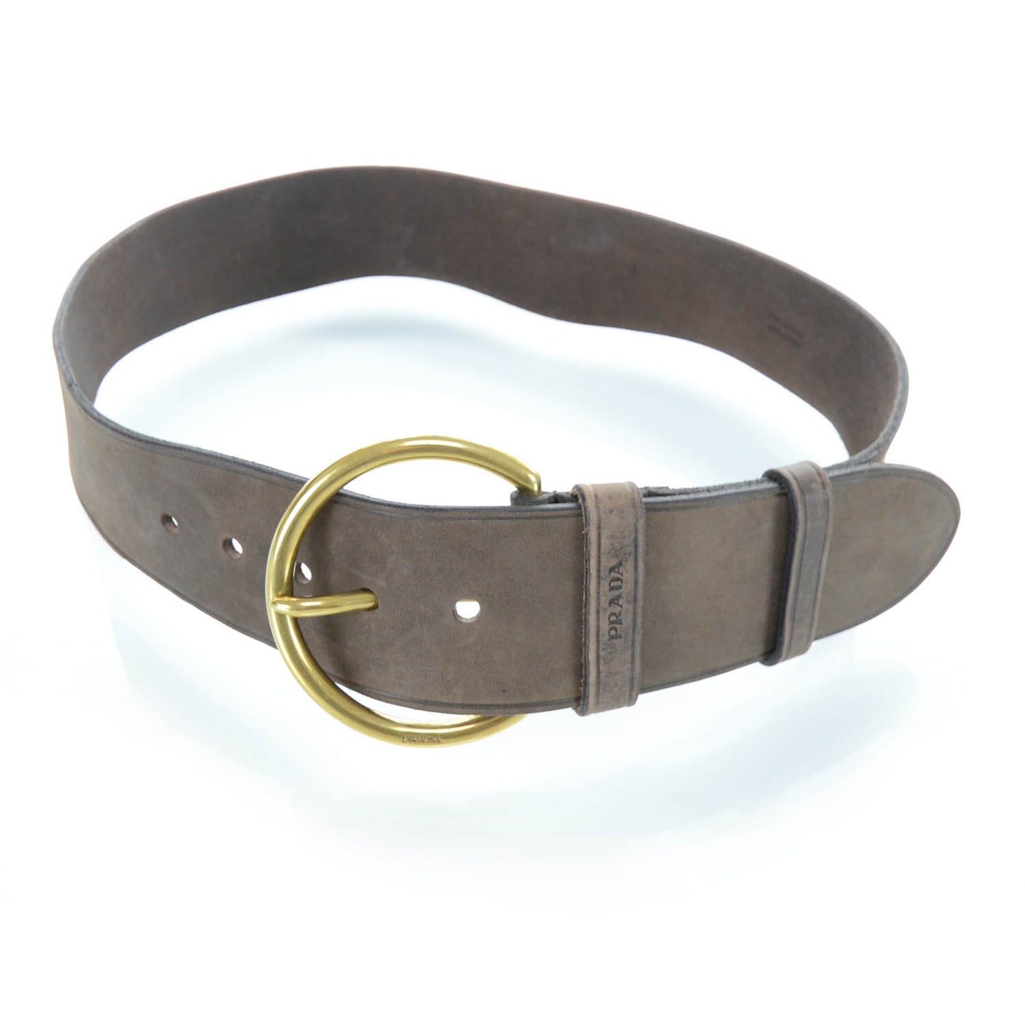 Leather Simple Belt Brown