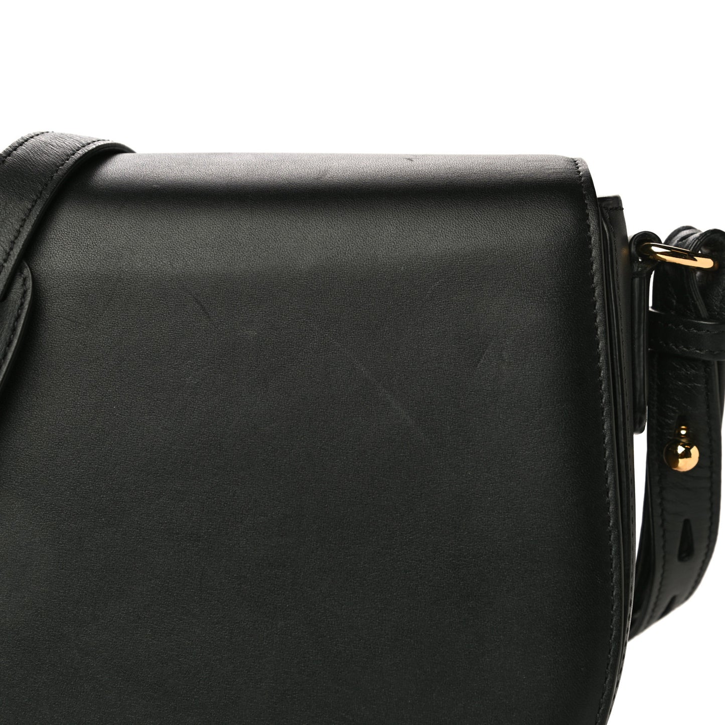 Calfskin Small Lia Sling Black Pale Gold Hardware
