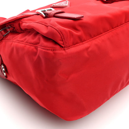 Prada Tessuto Nylon Saffiano Messenger Bag Rosso 8 of 9