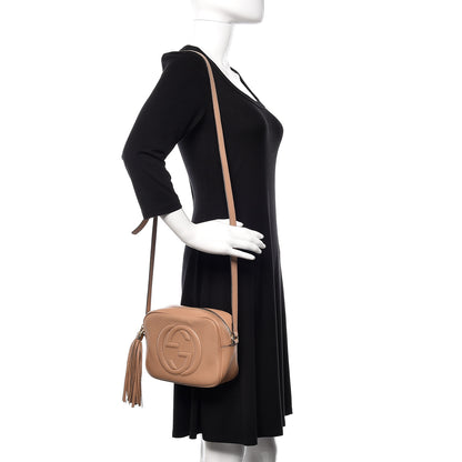 Gucci Pebbled Calfskin Small Soho Disco Bag Rose Beige 2 of 14