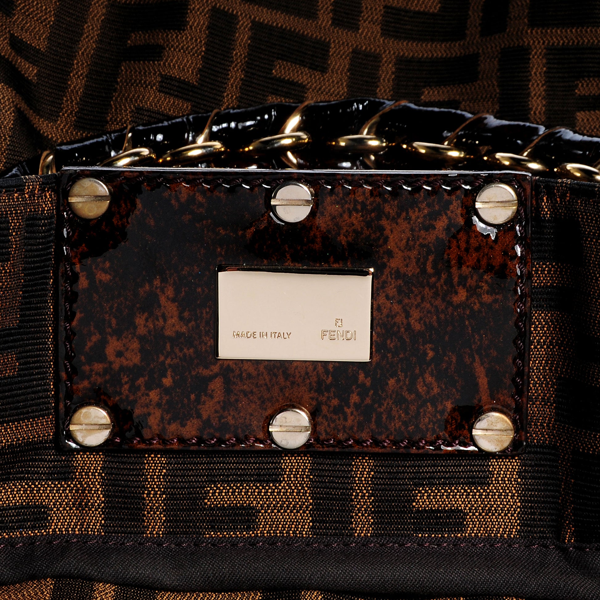 Fendi Zucca Mia Tote Tobacco 5 of 7
