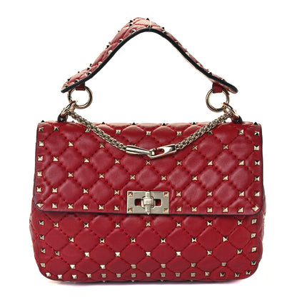 Valentino Garavani Nappa Medium Rockstud Spike Shoulder Bag Rosso Valentino 1 of 10