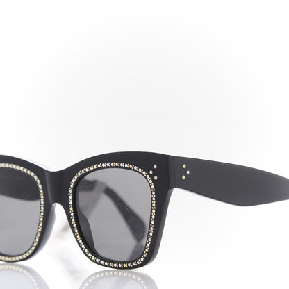 Celine Acetate Crystal Cat Eye Sunglasses CL 4004IS Black 7 of 8