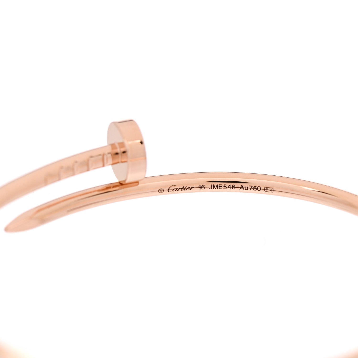 Cartier 18K Pink Gold Small Juste Un Clou Bracelet 16 3 of 4