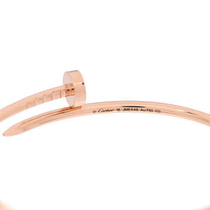Cartier 18K Pink Gold Small Juste Un Clou Bracelet 16 3 of 4