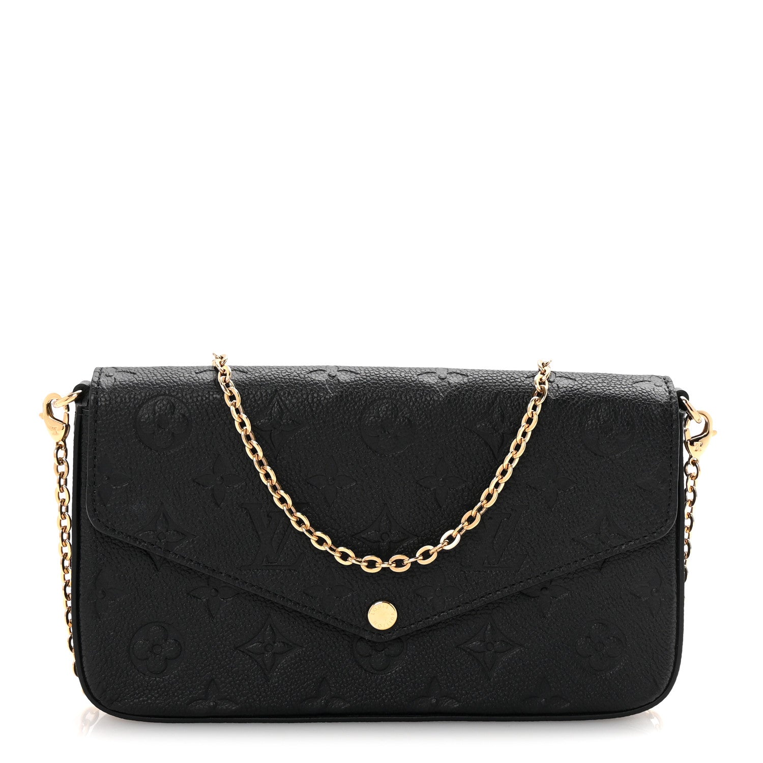 Louis Vuitton Empreinte Pochette Felicie Chain Wallet Black 1 of 11