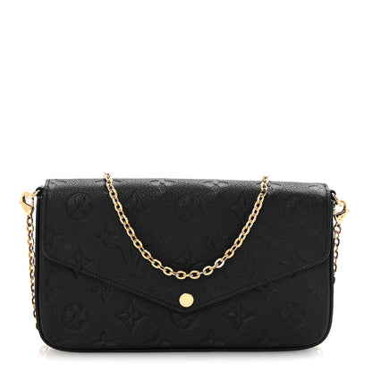 Louis Vuitton Empreinte Pochette Felicie Chain Wallet Black 1 of 11