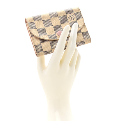 Louis Vuitton Damier Azur Rosalie Coin Purse Rose Ballerine 2 of 11