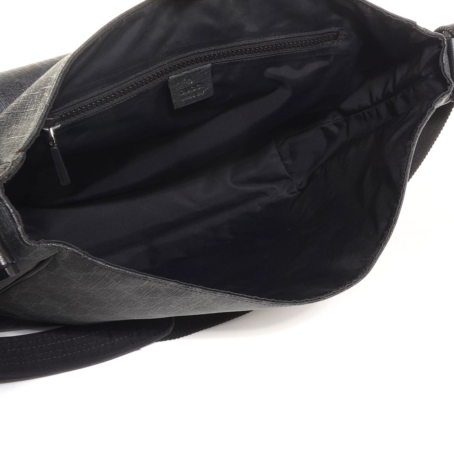 GG Plus Monogram Medium Flap Messenger Bag Black