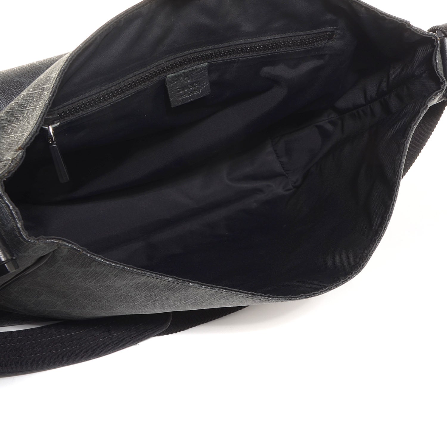 Gucci GG Plus Monogram Medium Flap Messenger Bag Black 5 of 7