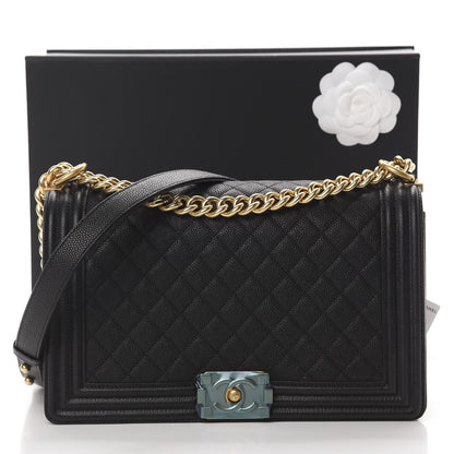Chanel Caviar Quilted New Medium Boy Flap Black 10 of 11