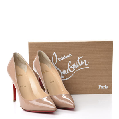 Christian Louboutin Patent Pigalle 100 Pumps 38.5 Nude 9 of 9
