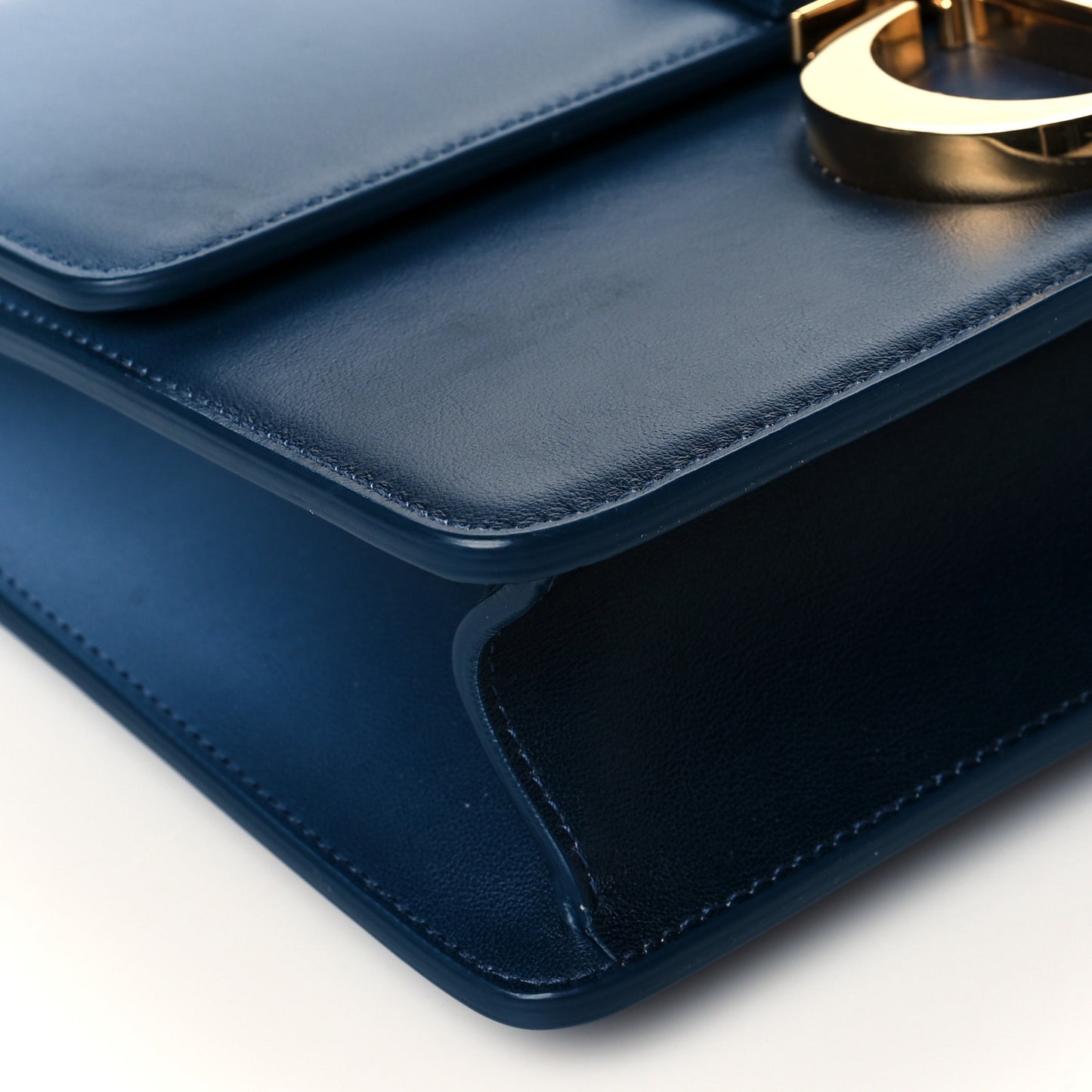 Smooth Calfskin Gradient 30 Montaigne Flap Bag Indigo Blue