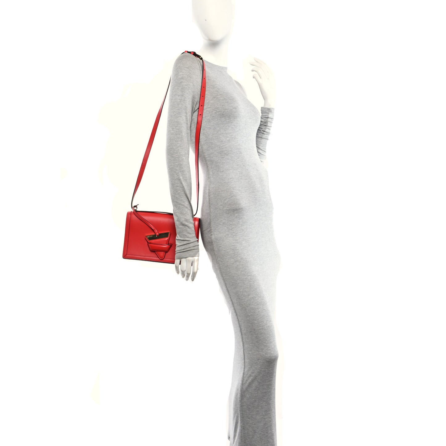 Calfskin Medium Barcelona Shoulder Bag Red