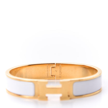 Hermes Enamel Narrow Clic Clac H Bracelet White 5 of 8