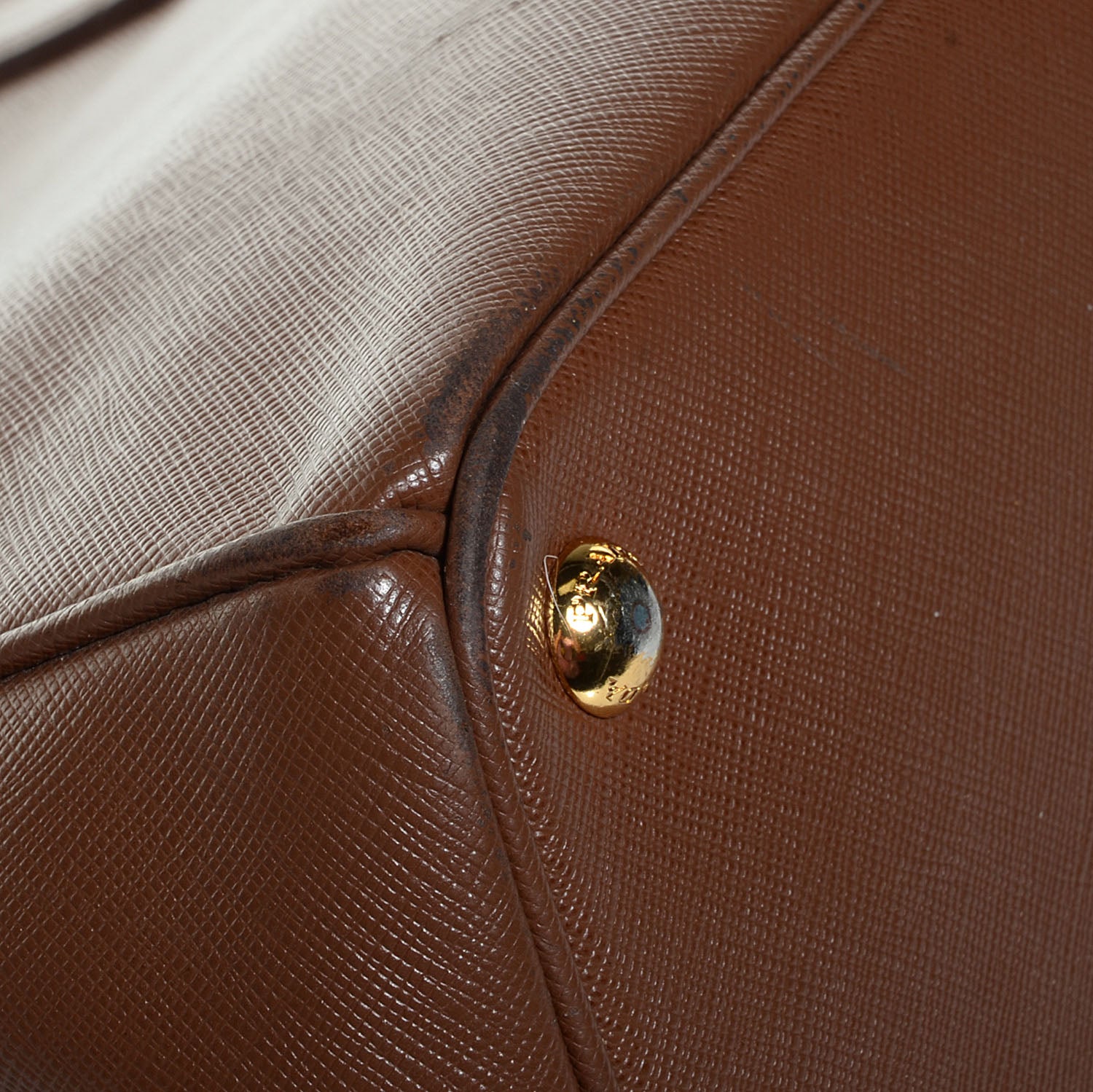 Prada Saffiano Lux Large Double Zip Tote Cocoa 12 of 12