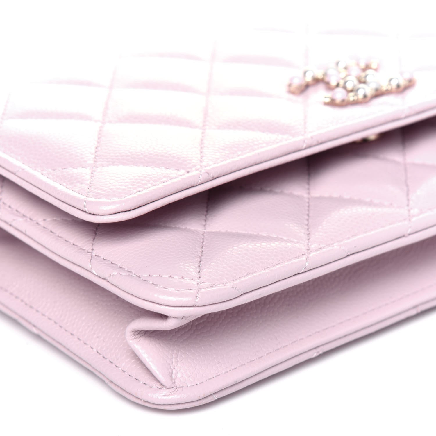 Chanel Caviar Quilted Coco Candy Wallet On Chain WOC Light Pink 9 of 12