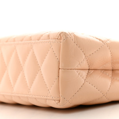 Chanel Shiny Aged Calfskin Quilted Nano Kelly Shopper Beige 10 of 10