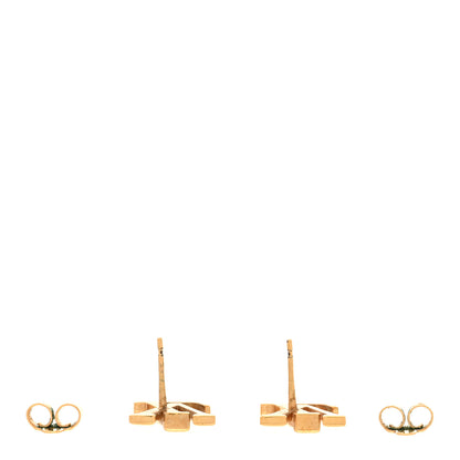 Louis Vuitton Metal LV Iconic Earrings Gold 3 of 4