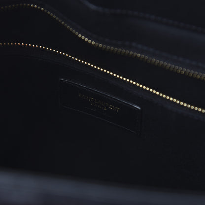Saint Laurent Calfskin Y Quilted Monogram Large Loulou Shopper Black 8 of 9