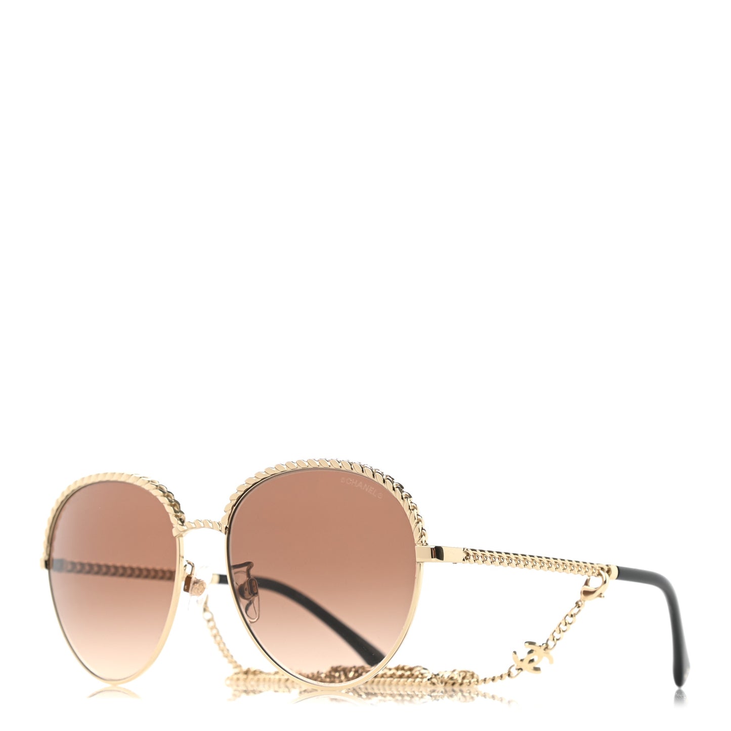 Chain Pantos Sunglasses 4242 Gold Brown