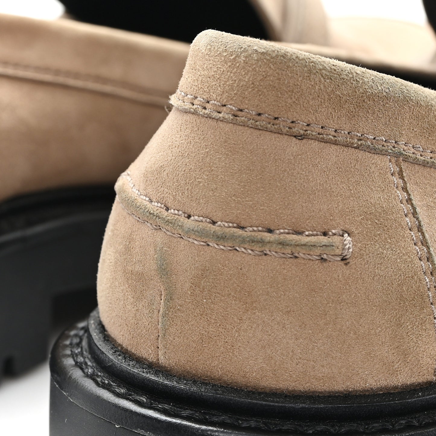 Suede Womens Icone Loafers 38 Beige Sable