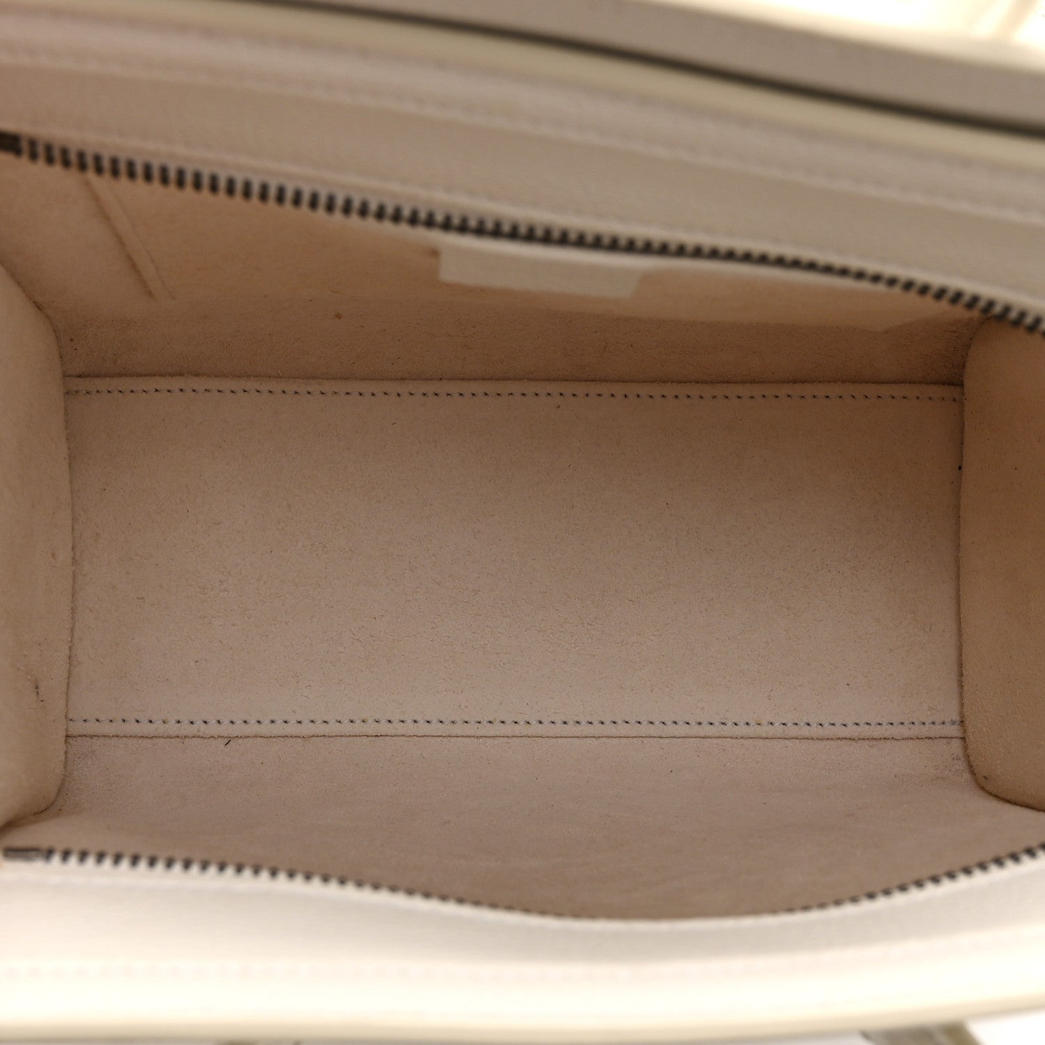 Celine Drummed Calfskin Nano Luggage White 5 of 11