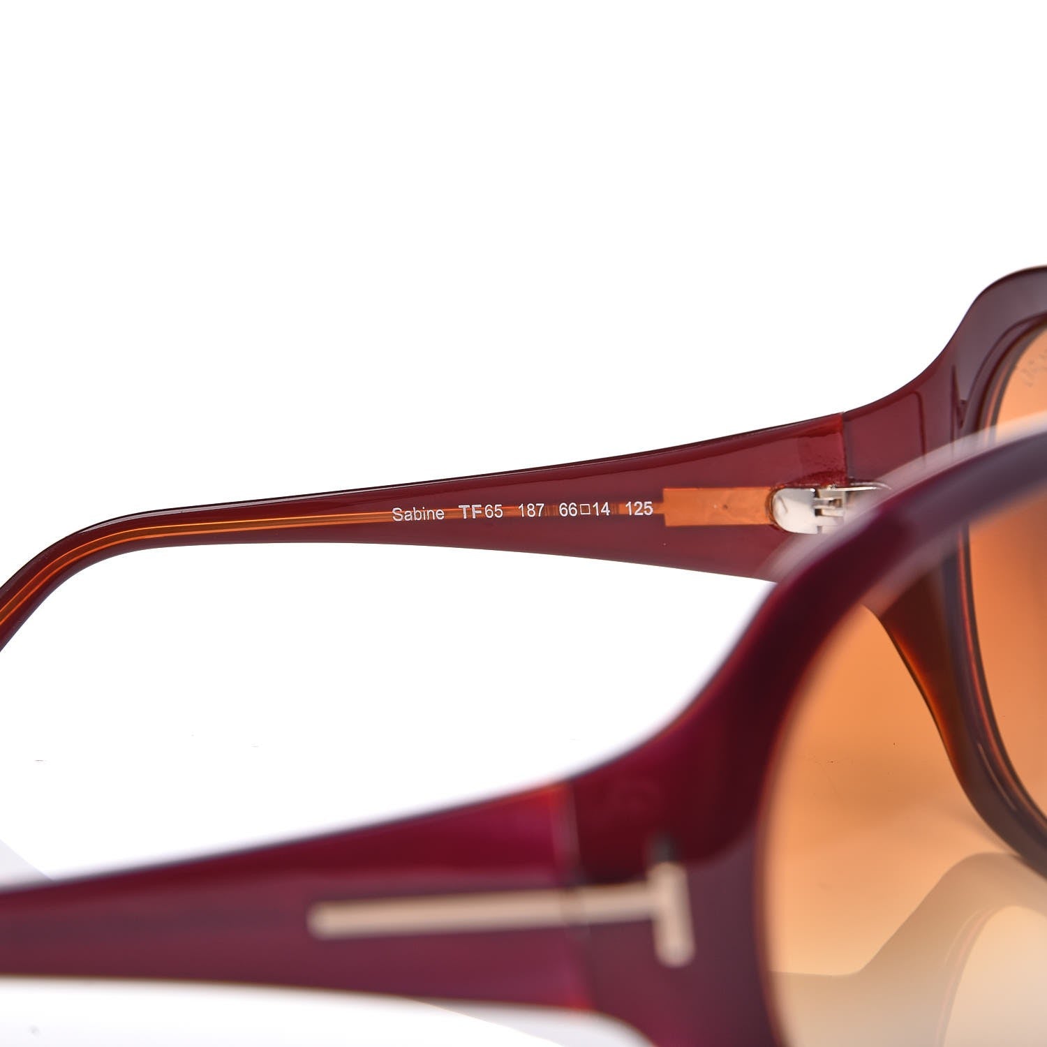 Tom Ford Sabine Sunglasses TF65 Burgundy 7 of 7