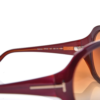 Tom Ford Sabine Sunglasses TF65 Burgundy 7 of 7