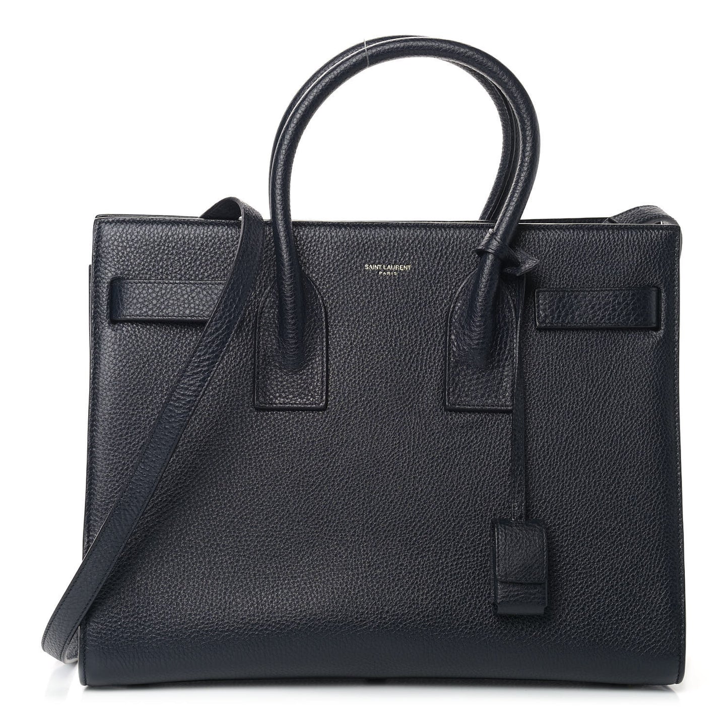 Grained Calfskin Small Sac De Jour Navy