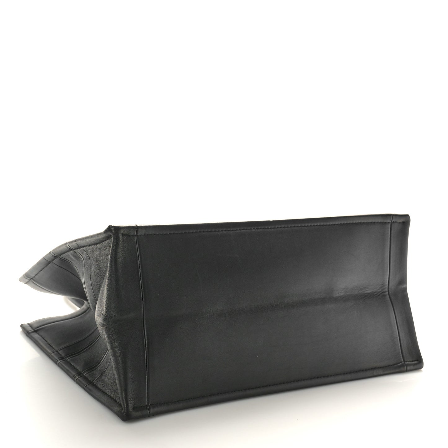 Calfskin Embossed Medium Book Tote Black