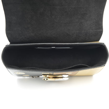 Louis Vuitton Calfskin Reverse Monogram Studded Twist Shoulder Bag MM Black Gold 5 of 9