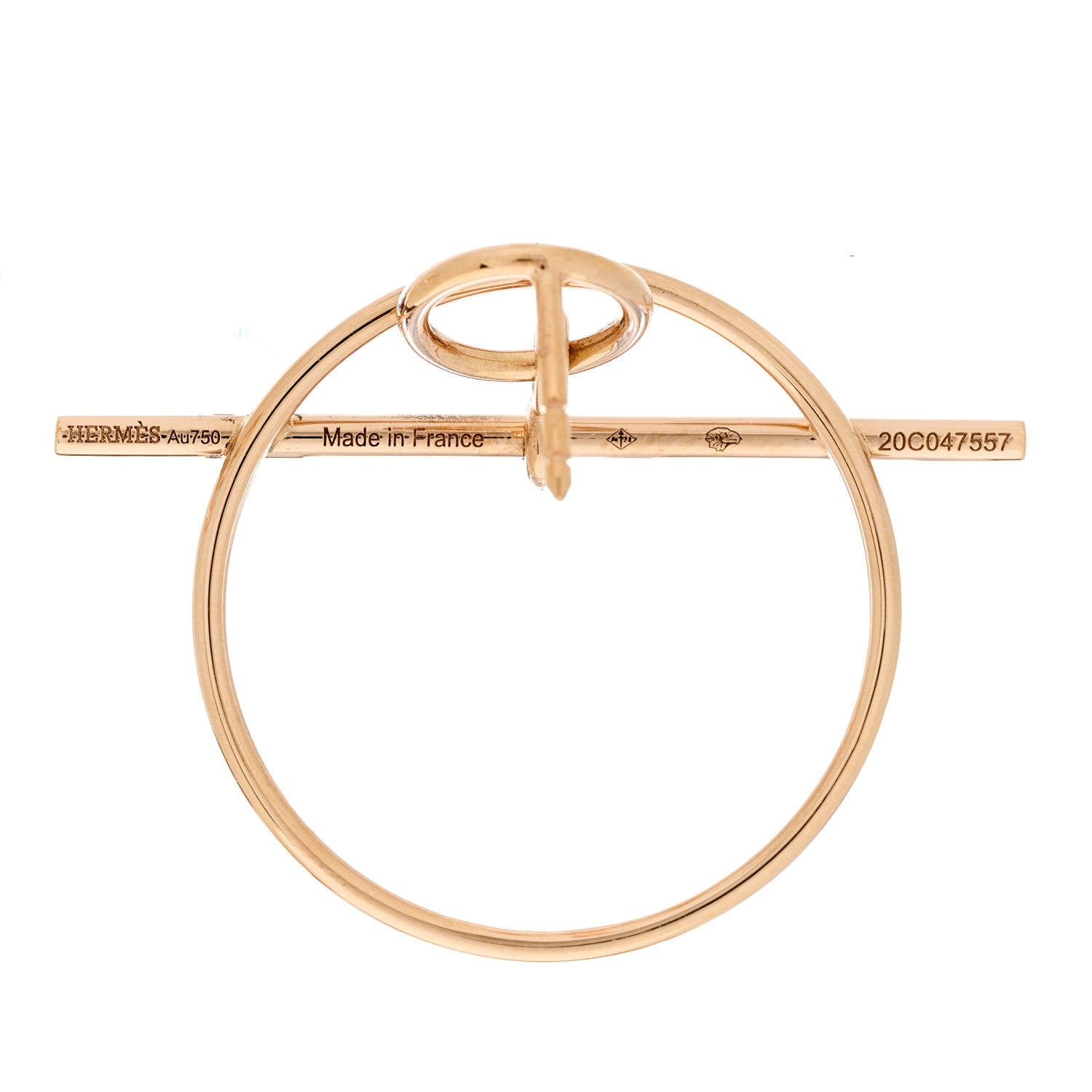 Hermes 18K Rose Gold PM Loop Earrings 4 of 4