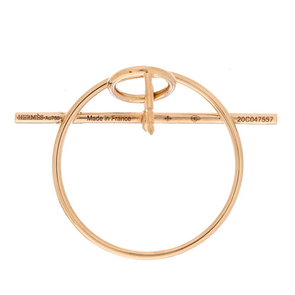 Hermes 18K Rose Gold PM Loop Earrings 4 of 4