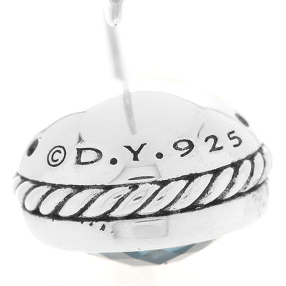 David Yurman Sterling Silver Blue Topaz 12mm Color Classics Drop Earrings 4 of 4