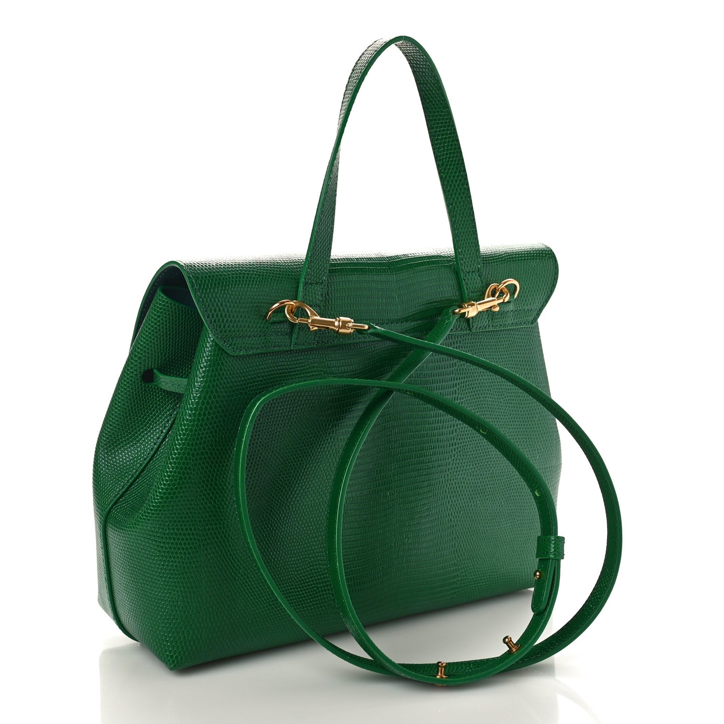 MANSUR GAVRIEL Lizard Embosed Mini Lady Bag Leaf