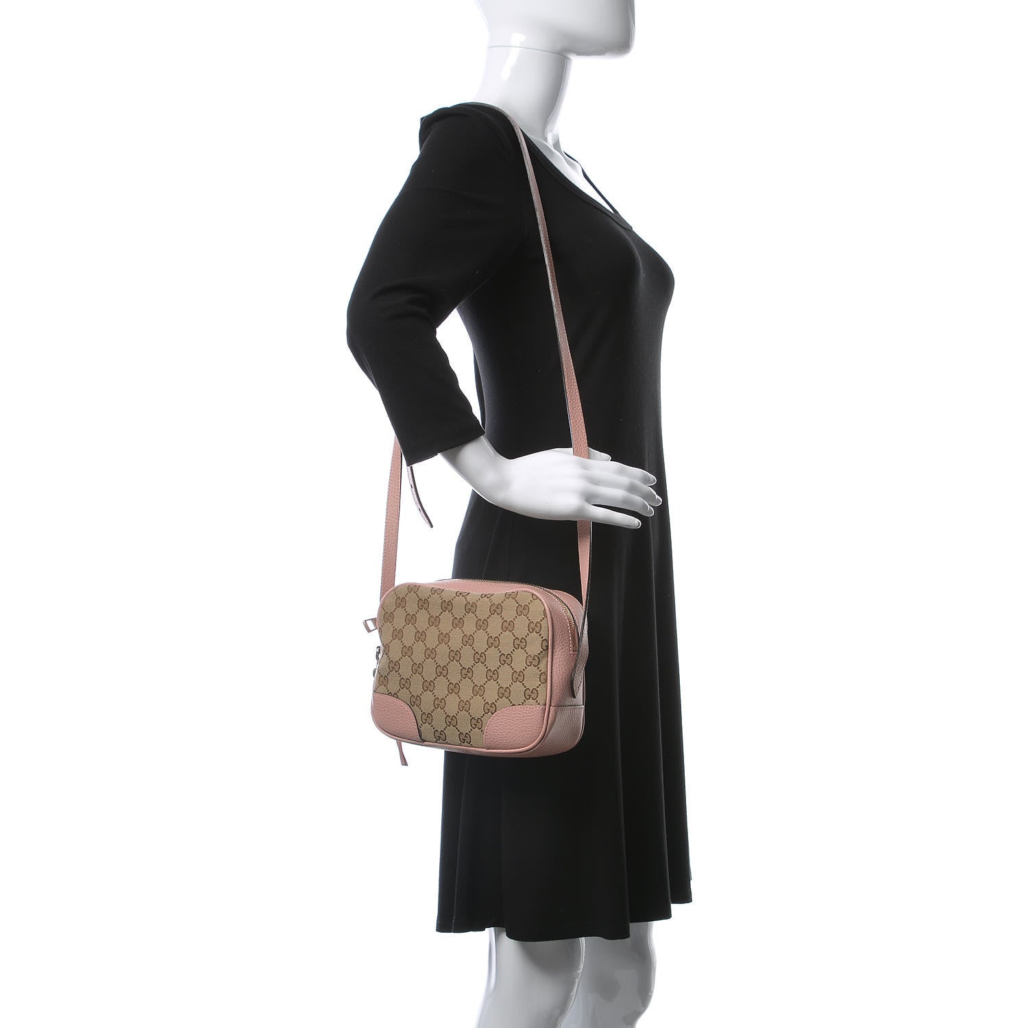 Gucci Monogram Mini Bree Messenger Bag Beige Soft Pink 2 of 7