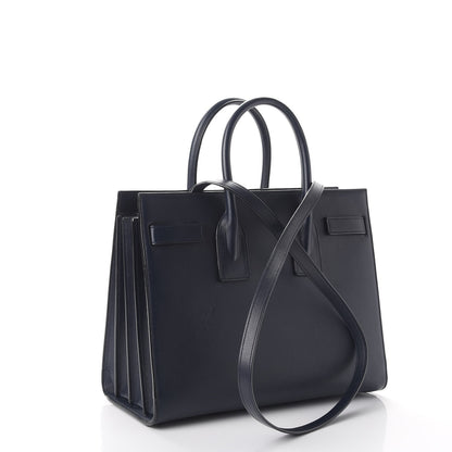 Saint Laurent Smooth Calfskin Small Double Face Sac De Jour Marine Black 3 of 8